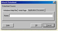 Attach Datasheet Window